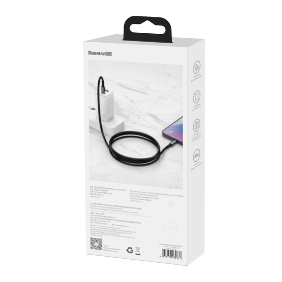 Baseus kabel Tungsten USB‑C→USB‑C 1 m 100 W - Czarny