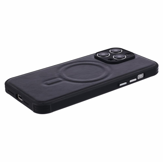 Etui magnetyczne do iPhone 15 Pro, do MagSafe, czarne