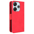 Etui z klapką do Xiaomi Redmi 13, Card Slot, czerwone