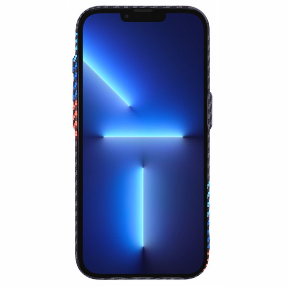 Etui do iPhone 13 Pro Max, Carbon Fiber MagSafe, granatowe