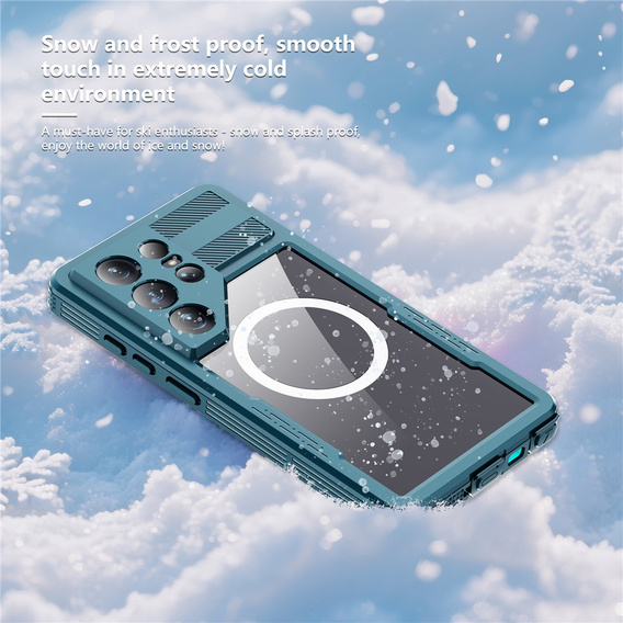 Etui wodoodporne do Samsung Galaxy S26 Ultra, Redpepper, do MagSafe, niebieskie