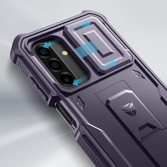 Etui pancerne do Samsung Galaxy A17, Dexnor Full Body (Two Frames), fioletowe