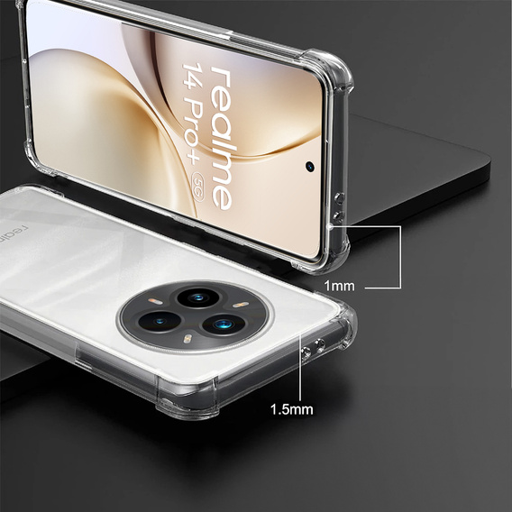 Etui do Realme 14 Pro+ 5G, Dropproof, przezroczyste