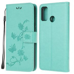 Etui z klapką do Motorola Moto G30 / G10, Butterfly, zielone