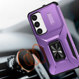 Etui do Samsung Galaxy S24, Slide Lens Lid, Fioletowe