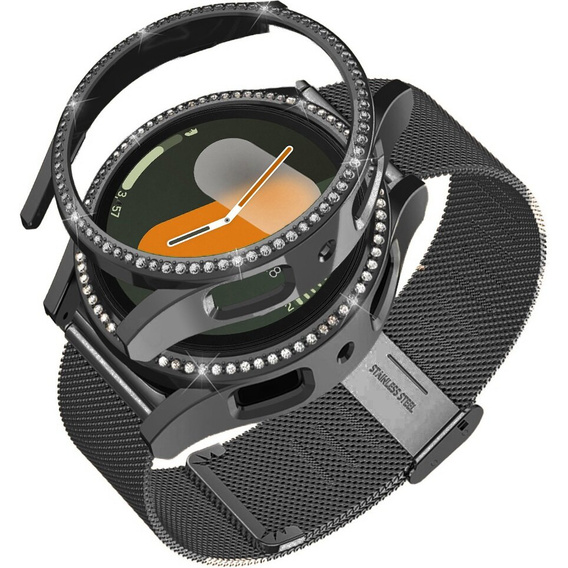 Pasek Bransoleta Milanese + Etui do Samsung Galaxy Watch 7 40mm, Czarna