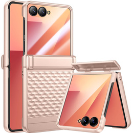 Etui do Samsung Galaxy Z Flip7 5G, PC Case, ze szkłem, złote