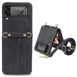 Etui Leather Card Slots do Samsung Galaxy Z Flip3 5G, Black