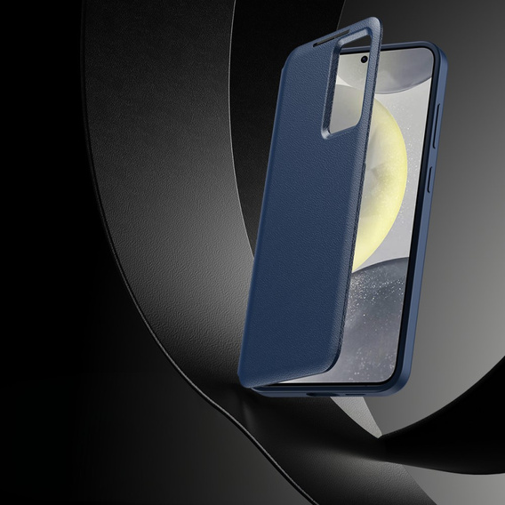 Etui z klapką do Samsung Galaxy S23 FE, Smart View Wallet, granatowe