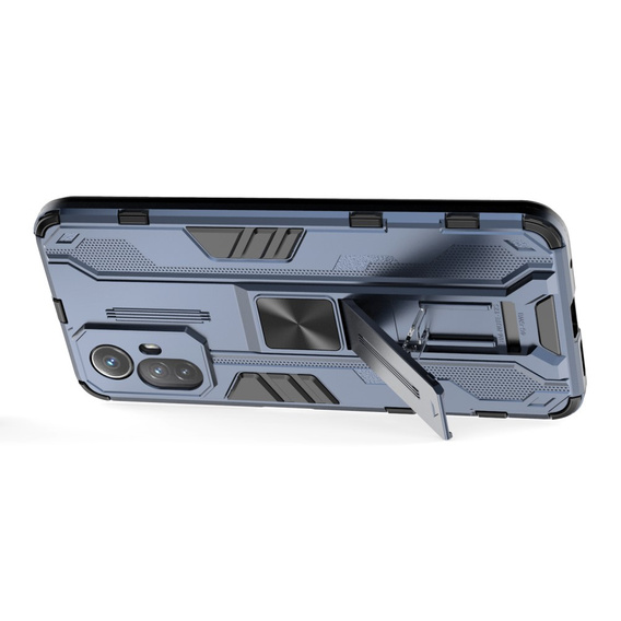 Etui do Xiaomi Redmi Note 12S 4G, Military kickstand, niebieskie