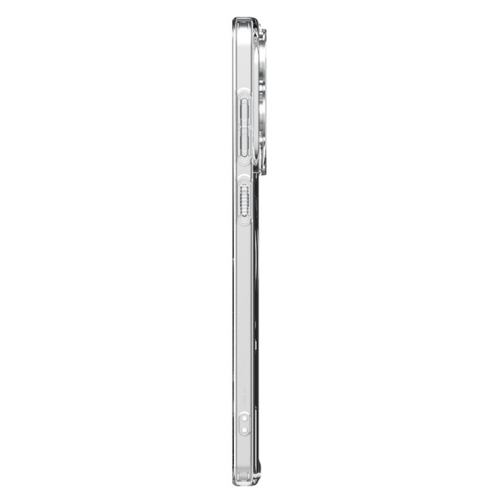 Etui z MagSafe Spigen do Samsung Galaxy S25 Edge, Ultra Hybrid, przezroczyste / białe + Szkło Hartowane 9H