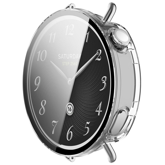 2w1 Etui + Szkło Hartowane do Xiaomi Watch S4 41mm, przezroczyste