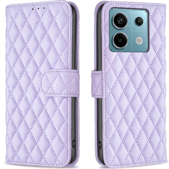 Etui z klapką do Xiaomi Redmi Note 13 Pro 5G, Wallet, BINFEN COLOR, fioletowe