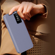 Etui do Samsung Galaxy S25 Edge – Smart View z kieszenią na kartę, fioletowe