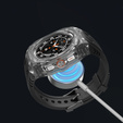 Pasek silikonowy z obudową ochronną do Samsung Galaxy Watch Ultra 47mm (2025 / 2024) – czarny, antywstrząsowy