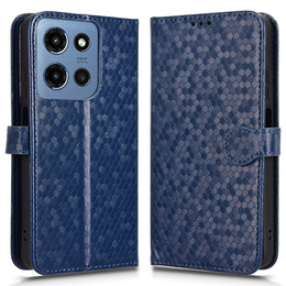 Etui z klapką do Motorola Moto G86 Power 5G, Wallet Rhombus, niebieskie