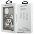 Etui Karl Lagerfeld do iPhone 17, Liquid Glitter Choupette MagSafe, czarne