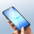 Etui do Samsung Galaxy A17 5G, Magnetic Dual Glass, przezroczyste z czarnymi rantami