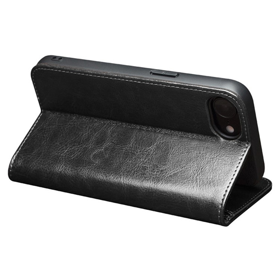 Etui z klapką do iPhone 16E, QIALINO Leather Wallet, czarne