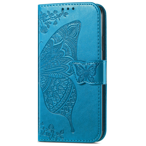 Etui z klapką do Samsung Galaxy A56 5G, Butterfly, niebieskie
