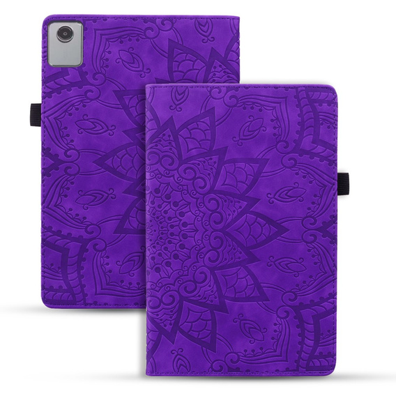 Etui z klapką do Lenovo Tab M11, flower, fioletowe
