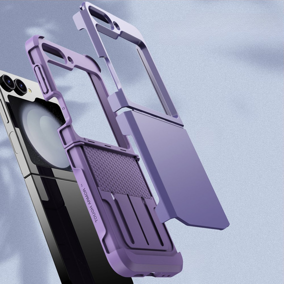 Etui pancerne do Samsung Galaxy Z Flip7 FE / Z Flip6, Armor Shockproof, fioletowe