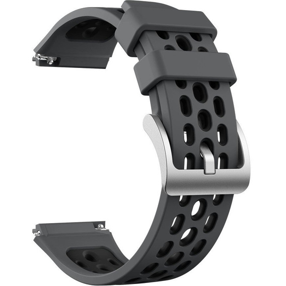 Pasek silikonowy do Huawei Watch GT 2e, Szary / Czarny