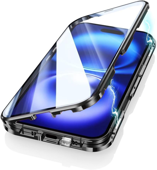 Etui do iPhone 16, Dual Glass, do Magsafe, czarne