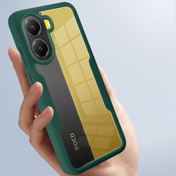 Etui do Xiaomi Poco X7 Pro 5G, Shockproof, z folią, zielone