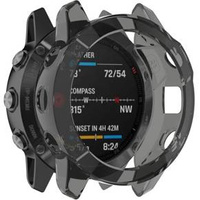 Etui Ochronne Silikonowe do Garmin Fenix 6 / 6 Pro, Case, Przezroczyste Czarne