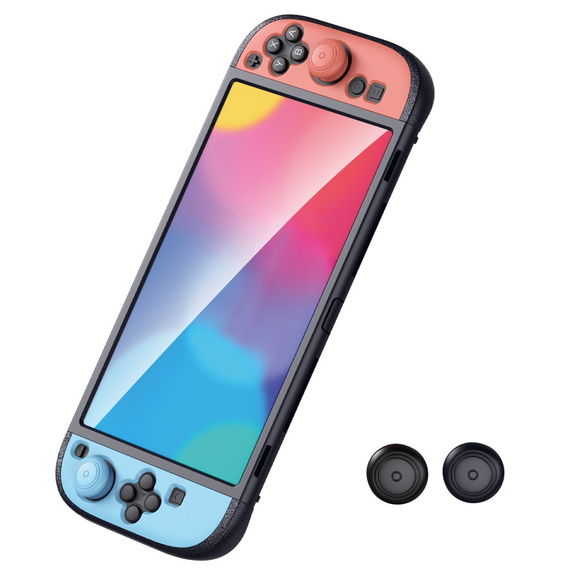 StarTRC Games – Etui ochronne do Nintendo Switch 2 + Kolorowe uchwyty do Joy-Conów