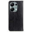 Etui do Xiaomi Redmi Note 13 Pro 4G / Xiaomi Redmi Note 14S / Xiaomi Poco M6 Pro 4G, Wallet Litchi Leather, czarne