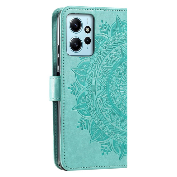 Etui z klapką do Xiaomi Redmi Note 12 4G, Mandala, zielone