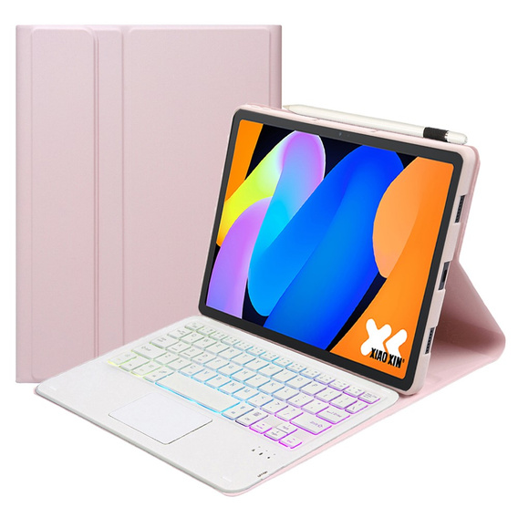 Etui z klawiaturą Bluetooth do Lenovo Tab K11 Gen 2, różowe