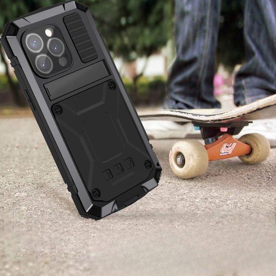 Etui do iPhone 15 Pro Max, R-JUST, pancerne, czarne
