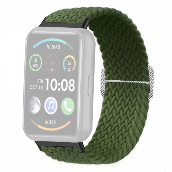Pasek nylonowy do Huawei Watch Fit 2, Zielony