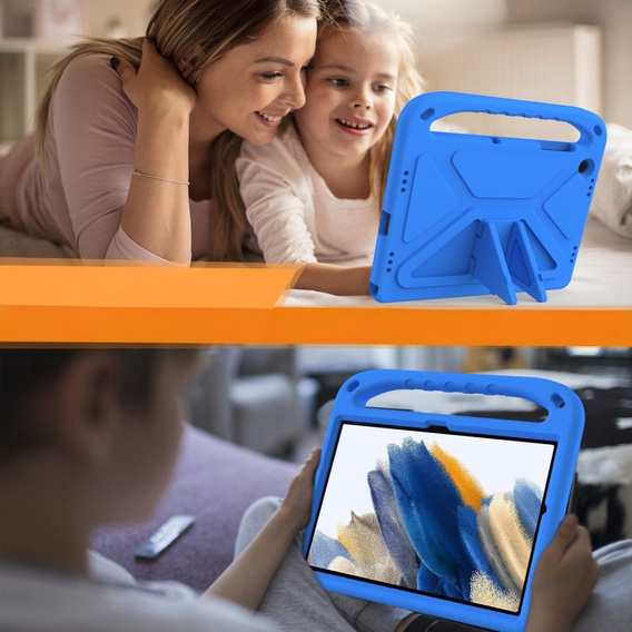 Etui dla dzieci do Samsung Galaxy Tab A9+, dziecięce z uchwytem, Niebieskie
