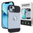 Etui do iPhone 13 / iPhone 14, ERBORD MagSafe Cam Slider, niebieskie + Szkło na ekran