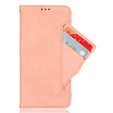 Etui z klapką do Oppo Reno 13 Pro, Card Slot, różowe
