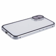 Etui do iPhone 16, Magnetic Dual Glass, srebrne