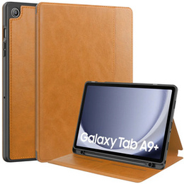 Etui do Samsung Galaxy Tab A9+, Business Card and Pen Slot, brązowe