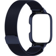 Pasek Bransoleta Milanese z Etui do Xiaomi Redmi Watch 3 Active, Granatowy