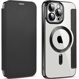 Etui z klapką do iPhone 13 Pro Max, RFID Wallet MagSafe z ochroną aparatu, czarne