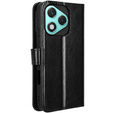 Etui z klapką do Honor 400 Lite, Crazy Horse Wallet, czarne
