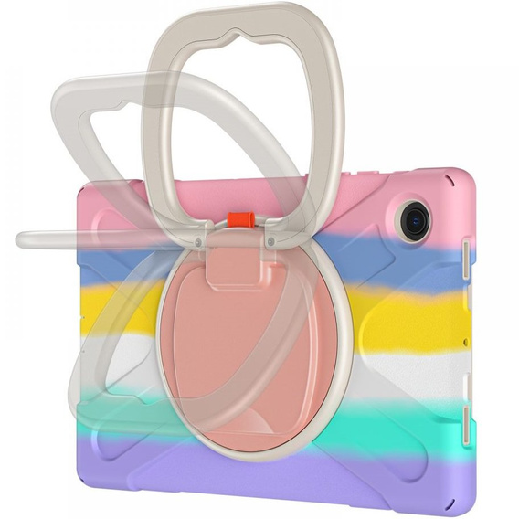 Etui dla dzieci do Samsung Galaxy tab A8 10.5 SM-X200 SM-X205, pancerne z paskiem, wielokolorowe
