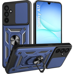 Etui pancerne do Samsung Galaxy A17 5G, CamShield Slide, niebieskie