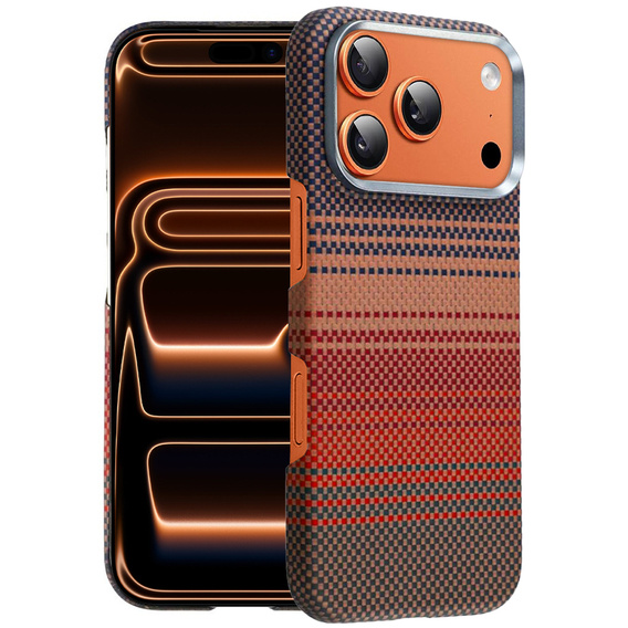 Etui do iPhone 17 Pro Max – magnetyczne z włókna aramidowego, żółte