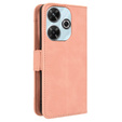 Etui z klapką do Xiaomi Redmi 13, Card Slot, różowe