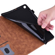 Etui do Samsung Galaxy Tab S10 FE+ Plus, Classic, z miejscem na rysik, brązowe