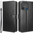 Etui z klapką do Xiaomi Redmi 12C, Crazy Horse Wallet, czarne